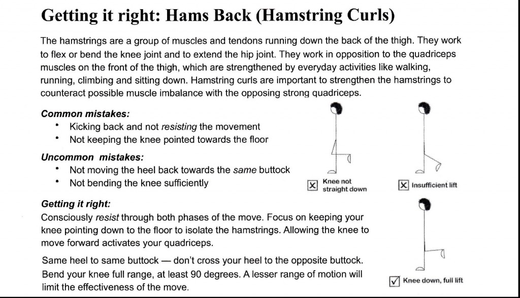 Getting it right - Hams Back (Hamstring Curls)