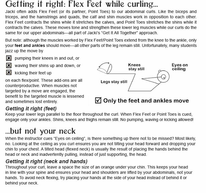 Flex Feet while curling ...